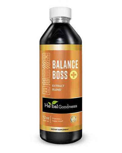 Balance Boss Plus - Liquid 12oz - Happy Mood Support - Herbal Goodness Liquid Extract Herbal Goodness Unit 1 