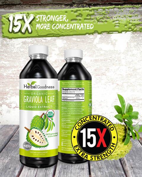 Graviola Leaf Extract Liquid - Organic 12oz - Immunity & Relaxation - Herbal Goodness Liquid Extract Herbal Goodness 