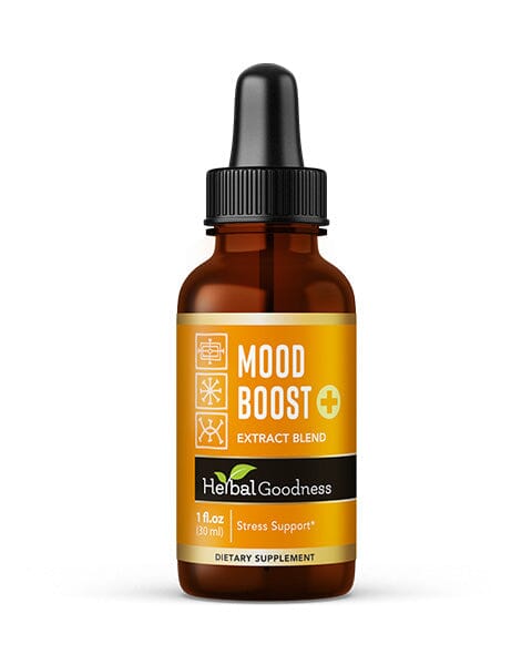 Mood Boost Extract Blend Liquid - Natural, Non-GMO - Relaxation, Calm, Mood Support - Herbal Goodness Liquid Extract Herbal Goodness 1 oz 